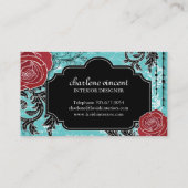 Vintage Designer-Geschäfts-Karten Visitenkarte (Rückseite)