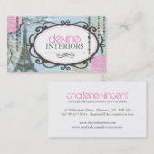 Vintage Designer-Geschäfts-Karten Visitenkarte (Vorne/Hinten)