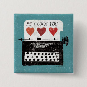 Vintage Desktop - Schreibmaschine Button