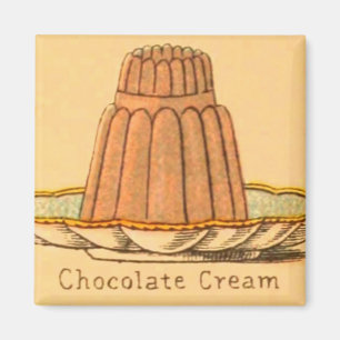 Vintage-Dessert-Schokoladencreme-Torte-Magnet Magnet