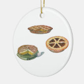 Vintage Desserts, Erntedank Pies, Pecan Pumpkin Keramik Ornament (Links)