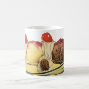 Vintage Desserts, Kirschen aus Bananengeflecht Kaffeetasse