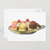 Vintage Desserts, Kirschen aus Bananengeflecht Postkarte (Vorne/Hinten)
