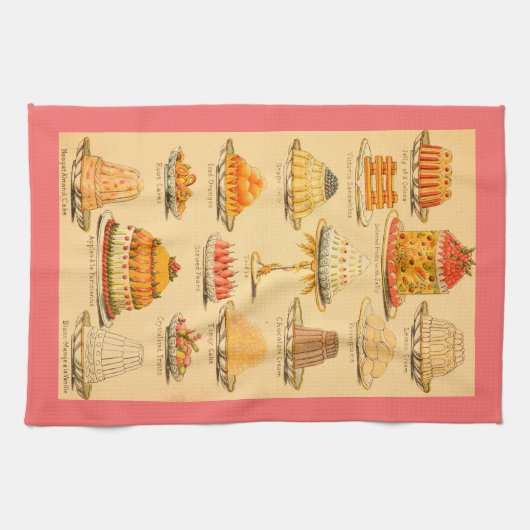 Vintage Desserts Küchentücher (Horizontal)