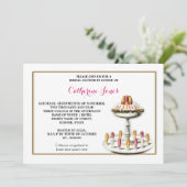 Vintage Desserts mit Tee Einladung (Stehend Vorderseite)