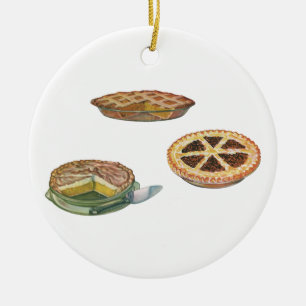 Vintage-Desserts, Thanksgiving-Torten, Pekannuss-K Keramik Ornament