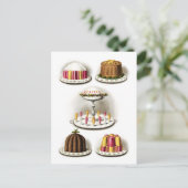 Vintage Desserts und Backwaren Postkarte (Stehend Vorderseite)