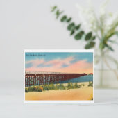 Vintage Destin Florida East Pass Bridge Postkarte (Stehend Vorderseite)