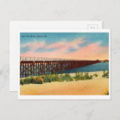 Vintage Destin Florida East Pass Bridge Postkarte (Vorne/Hinten)