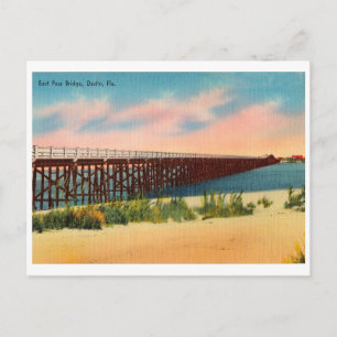 Vintage Destin Florida East Pass Brücke Postkarte