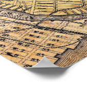 Vintage Detailed Brooklyn Map Poster (Ecke)