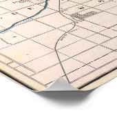 Vintage Detailed Chicago Map Poster 1895 (Ecke)