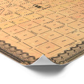 Vintage Detailed Golden San Francisco Map 1859 Poster (Ecke)