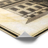 Vintage Detailed New York Map Poster (Ecke)