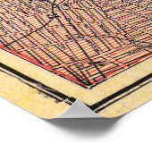 Vintage Detailed New York Map Poster 1892 (Ecke)