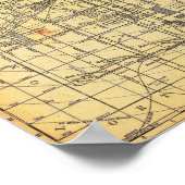 Vintage Detailed Railroad Map of Chicago Poster (Ecke)