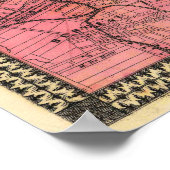 Vintage detailliertes New York Stadtplan Poster 18 (Ecke)