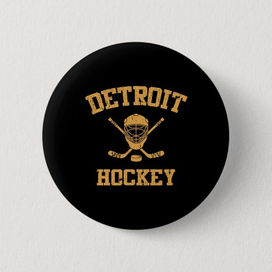 Vintage Detroit Eishockey Button (Vorderseite)