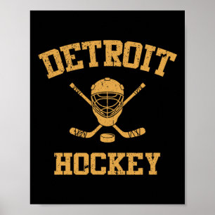 Vintage Detroit Eishockey  Poster
