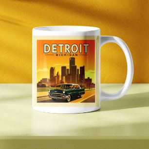 Vintage Detroit Michigan Kaffeetasse