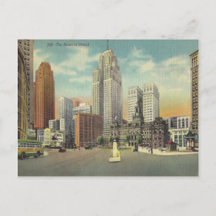 Vintage Detroit Michigan Postkarte