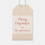 Vintage deutsche Altstadt Weihnachten Geschenkanhänger (Rückseite)