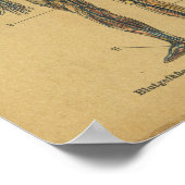 Vintage deutsche Anatomie Print Arteries Nerves Poster (Ecke)