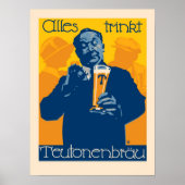 Vintage deutsche Bierwerbung Poster (Vorne)