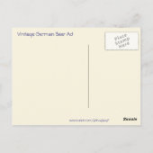 Vintage deutsche Bierwerbung Postkarte (Rückseite)