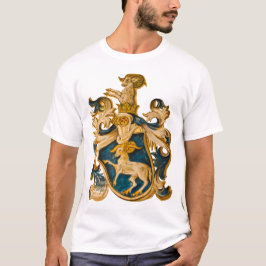 Vintage deutsche Blue-Aries-Wappen T-Shirt
