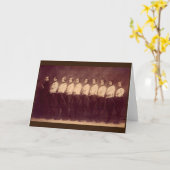Vintage deutsche Fencing-Team-Note-Karte Karte (Gelbe Blume)