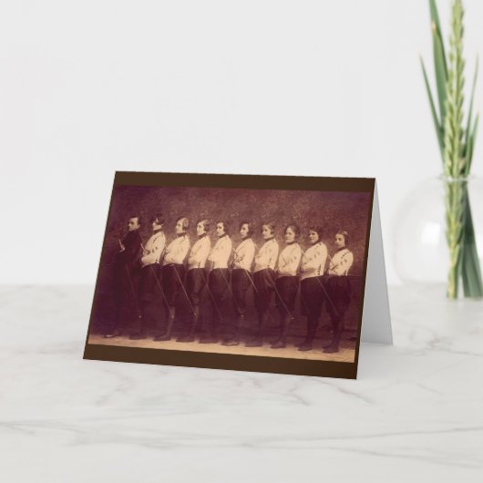 Vintage deutsche Fencing-Team-Note-Karte Karte (Vorderseite)