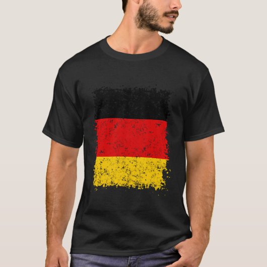 Vintage deutsche Flagge T-Shirt (Vorderseite)