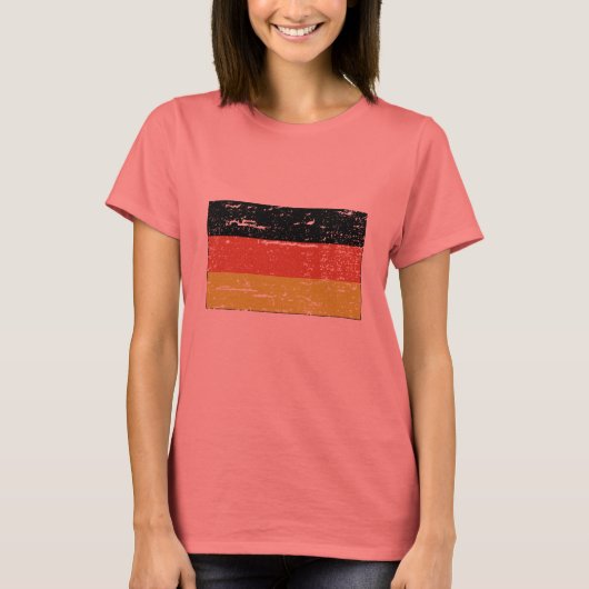 Vintage deutsche Flagge T-Shirt (Vorderseite)