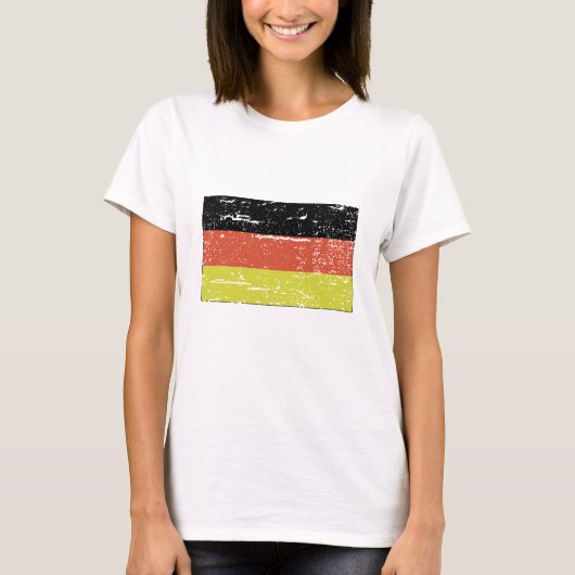 Vintage deutsche Flagge T-Shirt (Vorderseite)