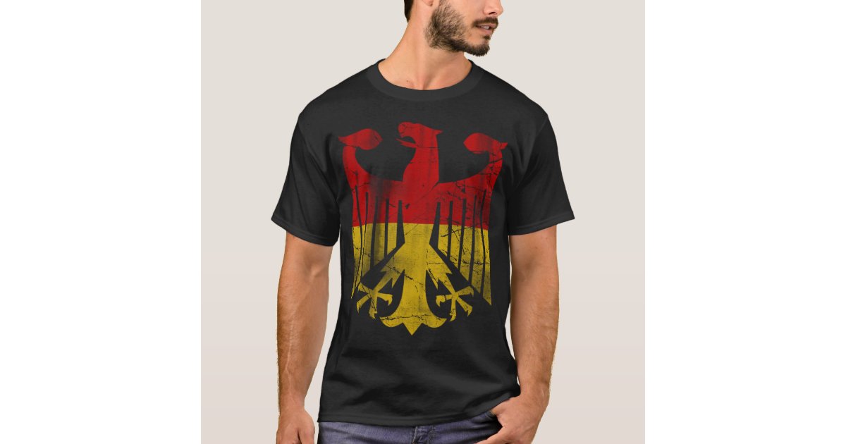 Vintage deutsche Flagge von DeutschlandAdler TShirt Zazzle.de