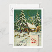 Vintage deutsche frohe Weihnachten (Vorne/Hinten)