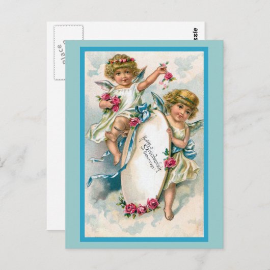 "Vintage deutsche Geburtstagskarte" Postkarte (Vorne/Hinten)