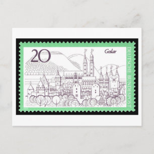 Vintage Deutsche Goslar-Briefmarke 1970er Jahre Postkarte