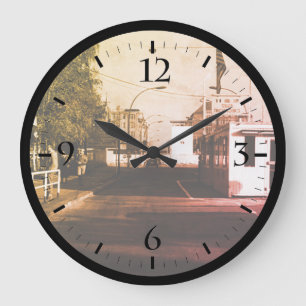 Vintage deutsche Grenzposten Ost-West-Berlin Larg Große Wanduhr