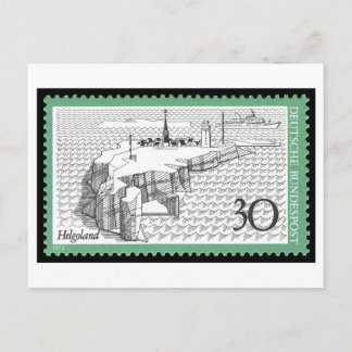 Vintage Deutsche Helgoland-Briefmarke 1970er Postkarte