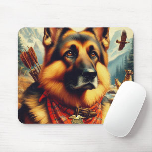 Vintage deutsche Hirtenmalerei Mousepad