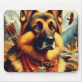 Vintage deutsche Hirtenmalerei Mousepad (Vorne)