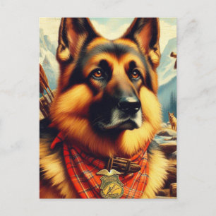 Vintage deutsche Hirtenmalerei Postkarte