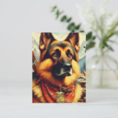 Vintage deutsche Hirtenmalerei Postkarte (Stehend Vorderseite)