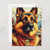 Vintage deutsche Hirtenmalerei Postkarte (Vorne/Hinten)