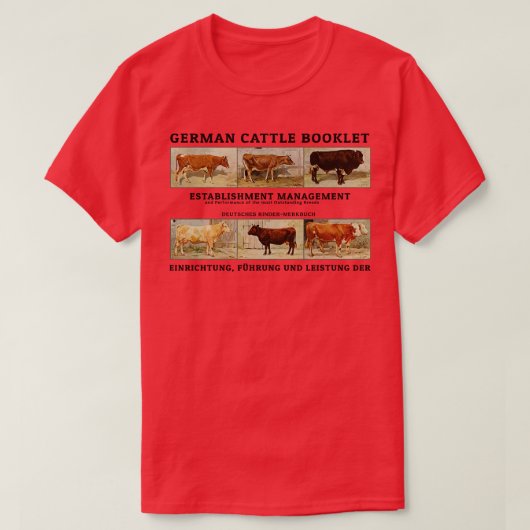 Vintage deutsche Kuh T-Shirt (Design vorne)