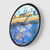 Vintage deutsche Mauer Große Wanduhr (Winkel)