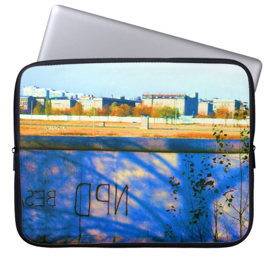 Vintage deutsche Mauer Laptopschutzhülle (Vorderseite)