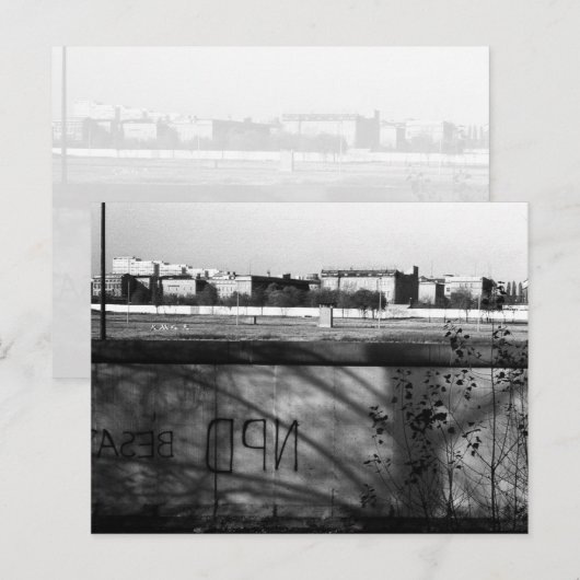 Vintage deutsche Mauer Postkarte (Vorne/Hinten)